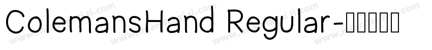 ColemansHand Regular字体转换